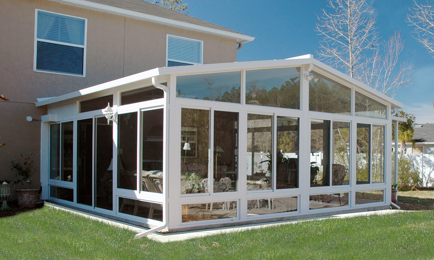 Picture of large all window and doors sunroom